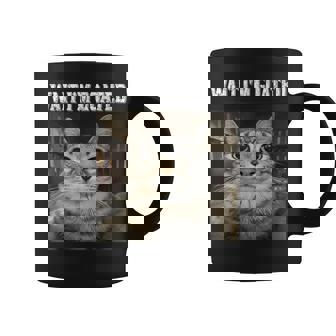 Wait I'm Goated Cat Humor Meme Coffee Mug - Seseable