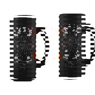Witch Aesthetic Moon Phases Cosmic Stars Crystals & Snakes Graphic Print Coffee Mug - Monsterry