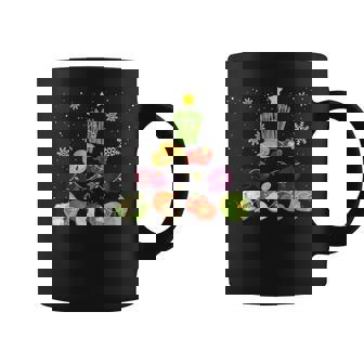 Xmas Vegetable Tree Vegetarian Veggy Christmas Vegetables Graphic Print Coffee Mug - Monsterry