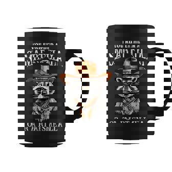 You're Either A Smart Fella Or A Fart Smella Raccoon Coffee Mug - Monsterry