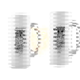 Cute Great Horned Owls Artistic Graphic Print Coffee Mug - Monsterry