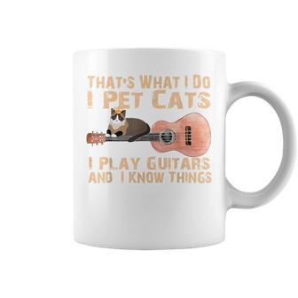 Das Ist Was Ich Mache Ich Pet Cats Ich Spiel Guitar & Ich Weiss Things Tassen - Geschenkecke