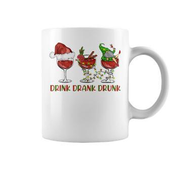 Drink Drank Drunk Wine Santa Christmas Blue Tassen - Geschenkecke