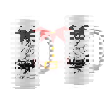 ELF COSTUME Christmas Meme Collar Belt Graphic Print Coffee Mug - Monsterry