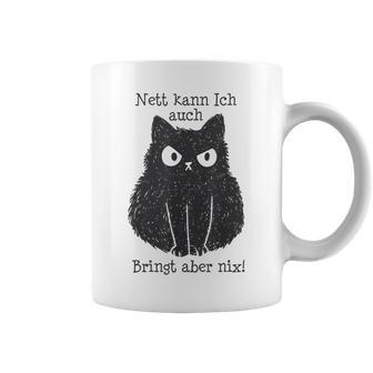 Nett Kann Ich Auch Bringt Aber Nix Cat Fun Gray S Tassen - Geschenkecke