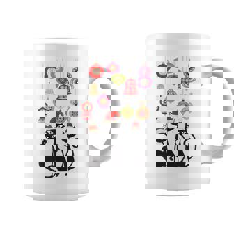 Retro Cat Vintage Mid Century Modern Cat Christmas Ornaments Graphic Print Coffee Mug - Monsterry