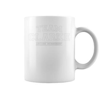 Team Clarke Stolzer Familiennachname Nachname Geschenk Raglan Tassen - Geschenkecke