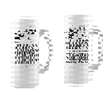 Yaaasss Sleigh Queen Sleigh Sis Matching Christmas Pajamas Graphic Print Coffee Mug - Monsterry