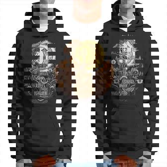 Acoustic Guitar Tree With Moon Guitarist Hoodie | Mazezy
