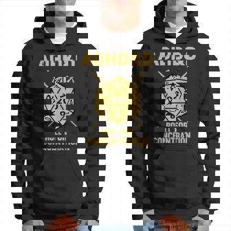 Adhd&D Roll For Concentration Retro Table Top Gamer Hoodie - Thegiftio