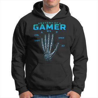 Anatomy Of A Gamer Skeleton Hand Video Game Wasd Hoodie - Thegiftio UK