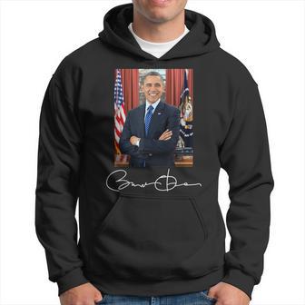 Barack Obama Signature And Portrait Kapuzenpullover - Geschenkecke