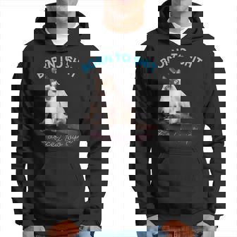 Born To Shit Forced To Wipe Quote Cat Hoodie - Monsterry