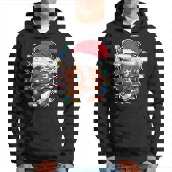 Boys Football Christmas American Football Santa Youth Hoodie - Thegiftio