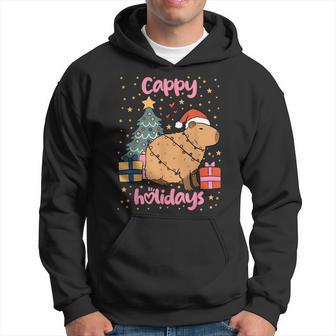 Capybara Capy Christmas Xmas Santa Hat Pajama Rodent Animal Hoodie - Thegiftio UK
