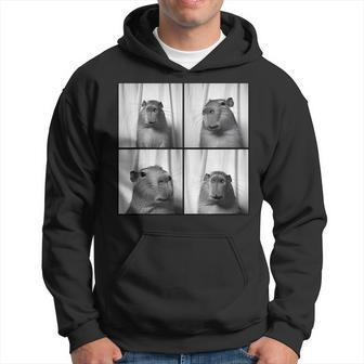 Capybara Capy Photobooth Picture Quirky Odd Animal Hoodie - Thegiftio UK