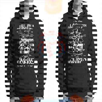 Chillin With My Snowmies Snowman Christmas Hoodie - Thegiftio