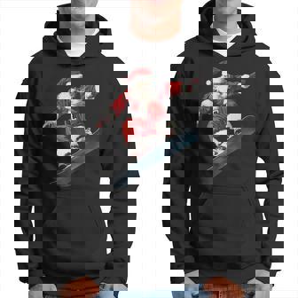 Christmas Santa Claus Snowboard Snowboarding Snowboarder Hoodie | Seseable UK