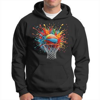 Colorful Basketball Tie Dye Hoop Splash Basketballer Hoodie - Thegiftio UK