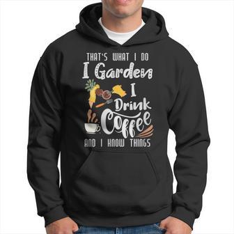 Damen Das Ist Was Ich Mache Ich Lese Bücher Ich Trinke Kaffee Ich Weiß Ding Mit-Ausschnitt Kapuzenpullover - Geschenkecke