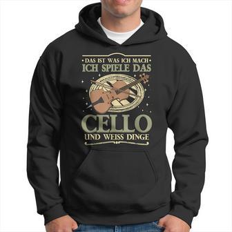 Das Ist Was Ich Mach Ich Spiel Das Cello Und Weiß Dinge Kapuzenpullover - Geschenkecke