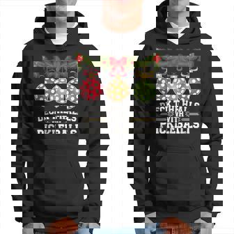 Deck The Halls With Pickleballs Christmas Holiday Hoodie - Seseable
