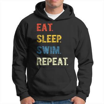 Eat Sleep Swim Repeat Schwimmer Schwimmen Kapuzenpullover - Geschenkecke