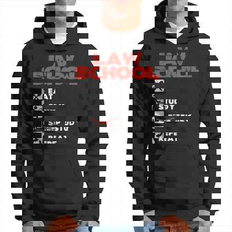 École De Droit Eat Study Repeat Avocat Étudiant En Droit Sweat à capuche - Cadeauxyz