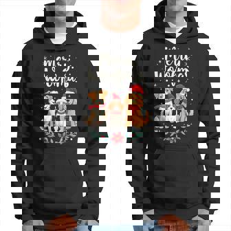 Festive Woofmas Dogs Merry Christmas Holiday Hoodie | Mazezy