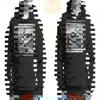 Alien Selfie With Cows Ufo Sci-Fi Humor Hoodie - Thegiftio