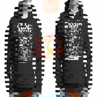 Rudolph The Red Nosed Reindeer Cute Matching Xmas Hoodie - Thegiftio