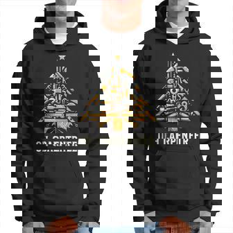 Woodworking Woodworker Carpentry Christmas Tree Hoodie - Monsterry