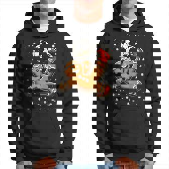 Gingerbread Plays Soccer Bicycle Kick Cookie Christmas Hoodie - Monsterry