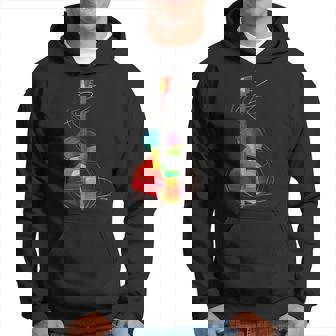 Guitar Music Instrument Motif Illustration Guitar Hoodie - Seseable