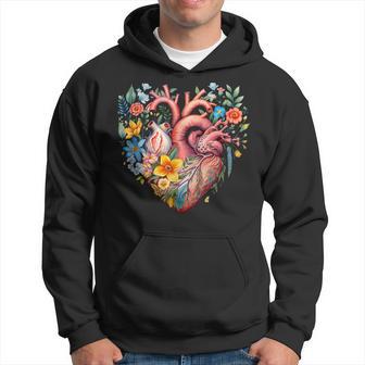 Herz Blumen Menschliches Organ Anatomie Liebe Kapuzenpullover - Geschenkecke