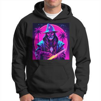 Hipster Wizard Retro Print Kapuzenpullover - Geschenkecke