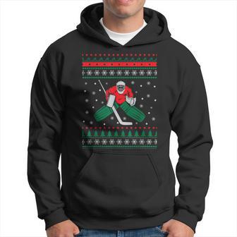Hockey Goalie Player Christmas Youth Ice Hockey Lover Boys Hoodie - Thegiftio UK