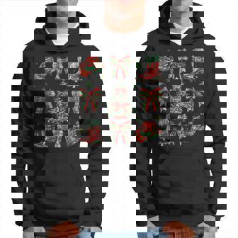 Howdy Christmas Coquette Bow Cowgirl Boots Western Xmas Hoodie | Mazezy
