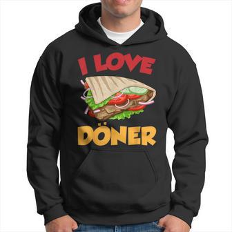 Ich Liebe Döner Kebab Fleisch Döner Kapuzenpullover - Geschenkecke