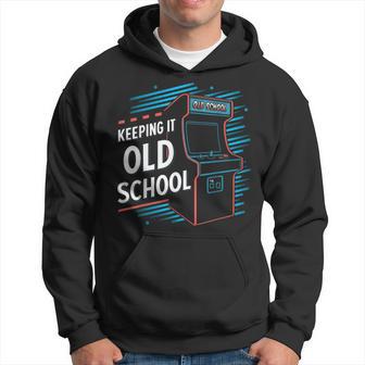 Keeping It Old School Gamer Vintage 80'S 90'S Arcade Gaming Hoodie - Thegiftio UK