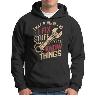 Men's That's What I Do I Fix Stuff Car Mechanic Dad Hoodie - Thegiftio UK