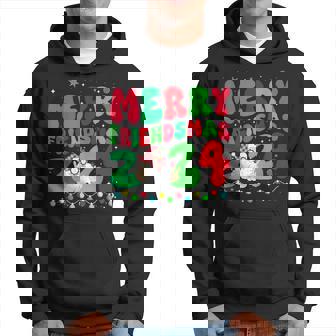 Merry Friendsmas 2024 Christmas Friends Matching Pajama Xmas Hoodie - Thegiftio UK