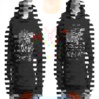 Merry Friendsmas Plaid Leopard Friends Merry Christmas Hoodie - Thegiftio UK