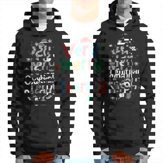 Very Merry Occupational Therapy Ot Squad Christmas Hoodie - Monsterry
