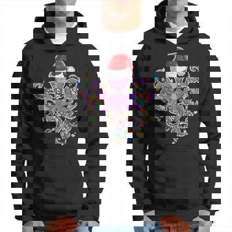 Octopus Wearing Santa Hat Xmas Octopus Lover Christmas Hoodie - Seseable