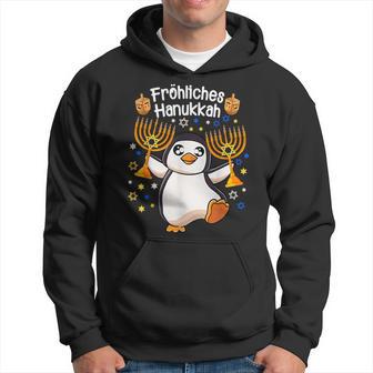 Penguin Hanukkah Menorah Happy Hanukkah Kapuzenpullover - Geschenkecke