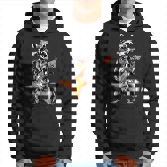 Racoon Playing Guitar Hoodie - Seseable