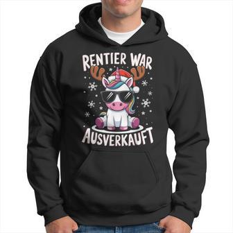 Reindeer Was Ausverkauft Christmas Unicorn Slogan Kapuzenpullover - Geschenkecke