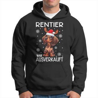 Reindeer Was Out Sold Dachshund Christmas Kapuzenpullover - Geschenkecke