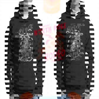 Retro Western Christmas Santa Claus North Pole Rodeo Hoodie - Thegiftio UK